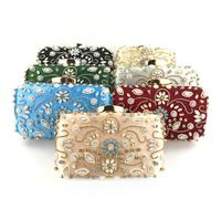 ifundom Elegant Floral Evening Clutch Purse with Silk and Polyester Material, Large Capacity, Soft and Strong Texture, Featuring Shiny Handle Ring and Smooth Chain for Wedding Occasions