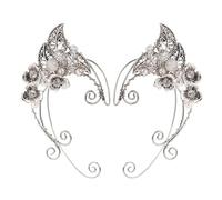 ifundom Elves Ear Cuffs Clip on Earrings Handmade Filigree Wing Wrap for Dancing Party Holiday and Photo Props