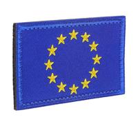 ifundom Embroidered EU Flag Patch Sew-on Applique, Nylon Blue, Easy Application, Secure Hold, for Clothes and Backpacks, Travel Decorations