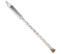 ifundom Ethnic g Tuning Vertical Bawu Flute Detachable Portable Chinese Wind Instrument for Traditional Music Elegant and White Porcelain Design for Musicians The Move