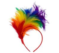 ifundom Feathered Fascinator Headband 50s Prom Queen Headpiece for Women Halloween Christmas Cocktail Wedding Tea Party