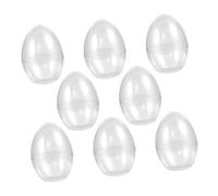 ifundom Fillable Easter Egg Boxes 8Pcs Jumbo Plastic Ornaments for Chocolate Storage and Easter Craft Activities