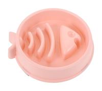 ifundom Fish Bone Shape Pet Dog Slow Feeder Dish Bowl with Anti-Choke and Waterproof Features, Plastic Material, 22X20.5X4.5Cm, for Travel Use