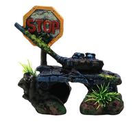 ifundom Fish Tank Decoration Wrecked Aquarium Decor Large Resin Fish Tank Ornament for Betta Hide Cave Realistic Sunken Battle Model for Freshwater and Saltwater Aquariums