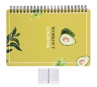 ifundom Fitness Journal Workout Planner Spiral Binding Paper Notebook for Recording Fitness Progress Portable Gym Agenda Notepad in Yellow