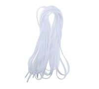 ifundom Flat White Shoelaces 8mm Polyester Single-layer Shoelace for Sneakers Canvas Shoes Basketball Shoes Casual Sports Accessories 1.6m 2 Pairs