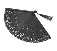 ifundom Folding Hand Fan Lightweight Bamboo Material Bamboo with Tassel Chinese Style Decorative Folding Hand Fan Can be Folded and Unfolded for Women for Stage Props and Parties