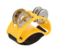 ifundom Foot Tambourine Bell Yellow Percussion Instrument for Kids Music Enlightenment Toy for Parties and Bands Multi-purpose Shaking Bell for Early Education