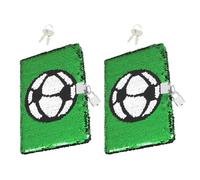ifundom Football Sequin Notebook with Lock and Key 2pcs Reversible Football Pattern Journal for Boys Travel Diary School Writing Organizer