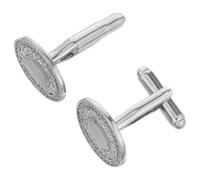ifundom French Diamond Cufflinks for Men's Shirts Elegant round Shape Decorative Studs for Formal Wedding Groom Accessories