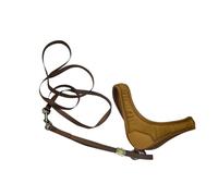 ifundom Frosted Velvet Dog Harness Strap with Comfortable Pulling Rope, Lightweight Pet Chest Strap in Coffee Colour, Suitable for Dogs and Puppies, Practical People-shaped Design