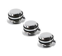 ifundom Gd114 Volume Control Knobs Silver Metal Hat 3-piece Set for Guitar Bass