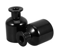 ifundom Glass Diffuser Bottles: 2 Pcs Empty Refillable Aromatherapy Jars for DIY Home Fragrance & Essential Oils, 150ml/5oz (Glossy Black
