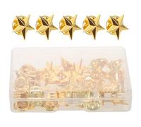 ifundom Gold 16mm Star Lapel Pin Brooch with Butterfly Clutch, 25pcs Patriotic Badge for Men’s Suits, Shirts, Hats, Backpacks, Memorial Day and Labor Day Accessories