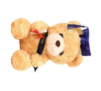 ifundom Graduation Plush Bear 23cm Light Brown Blue Cap Soft Stuffed Animal Gift for Teen Graduation Keepsake