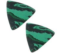 ifundom Green Emerald Triangle Guitar Picks 2pcs Bass Picks Instrument Accessories Musical Supplies for Practice and Performance
