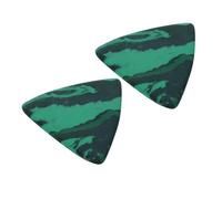 ifundom Green Gemstone Bass Guitar Picks 2pcs Large Triangle Plectrums Fingertip Guards Portable Musical Instrument Accessories for Bass and Guitar Players