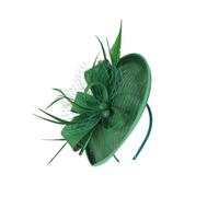 ifundom Green Imitated Linen Hair Band Veil for Women Elegant Party Hair Accessory Suitable for Parties and Photo Prop Use