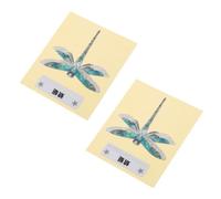 ifundom Guitar Headstock Stickers Easy to Apply Dragonfly Inlay Decals 2 Pcs Pvc Material Unique Decorative Touch for Bass and Banjos Guitar Decoration