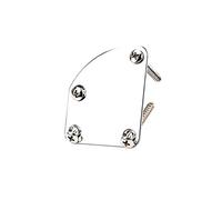 ifundom Guitar Neck Plate Replacement Metal Neck Plate for Electric Guitar Chrome Design Includes Mounting Screws for Setup