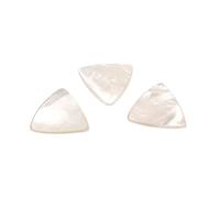 ifundom Guitar Picks Abalone Shell Plectrum 28 x 27 x 1.5 mm White Electric Acoustic Guitar Bass Ukulele Pick Pendant Hole Smooth Ultra-Thin Sturdy Finger Protector