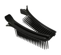 ifundom Hair Curler Jaw Clips 2pcs and for Styling and Sectioning Curly Hair, Black Hot Roller Clips, Resistant to Deformation Easy to Use for Home and Business