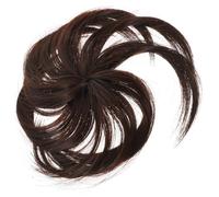 ifundom Hair Replacement Piece Clip in Fringe Flat Bangs Clip on Stylish Design Natural Look Easy to Use Brown Synthetic Fiber Mesh Interior Celebrity Halloween