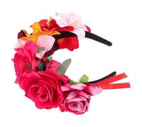 ifundom Halloween Flower Headband for Women Comfortable Lightweight Fabric Polyester Gothic Headdress Beautiful Details, Simply and Elegant Design, for Wedding and Halloween Festival Wear