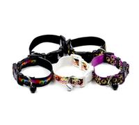 ifundom Halloween Pet Collars for Dogs and Cats with Quick Release Buckle, Comfortable Nylon Material, Pumpkin Lamp Pattern, and Free Ringing Bell, Suitable for Everyday Use