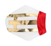 ifundom Halloween Priest Costume Hat for Adults - Red Clergy Miter Cap, Catholic Cosplay Headgear, Religious Party and Theater Accessory for Men