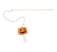 ifundom Halloween Pumpkin Cat Wand with Bell Interactive Kitten for Indoor Cute Pumpkin Teasing Wand and Exercise