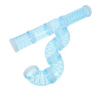 ifundom Hamster Cage Tube Diy Tunnel Set 12pcs Blue Plastic Pipe Module Maze for Small Pets Cage Expansion and Adventure Toy Accessory