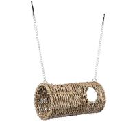 ifundom Hamster Hanging Hammock Tunnel and Nest Made of Natural Materials for Small Pets Like Hamsters, Rats and Ferrets Cage Accessory