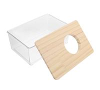 ifundom Hamster Sand Bath Container with Design for Small Animals, Highly Functional and Secure Environment, for Hamster Cages and Play Areas