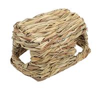 ifundom Hamster Straw Hideout and Hiding House Trapezoid Handmade Grass Woven Tunnel Toy for Shelter and Play Suitable for Hamsters, Hedgehogs in Cage