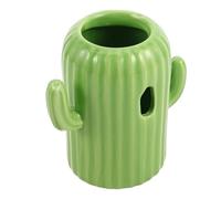 ifundom Hamster Water Bottle Stand Cactus Design Ceramic Holder for Small Pets Durable and Decorative Water Dispenser Rack for Chinchillas Guinea Pigs and Hamsters