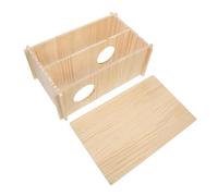 ifundom Hamster Wooden Nest Small Animal Sleep House 32x20x13cm Rectangular Hideout Maze Pet Supply for Hamsters and Small Rodents