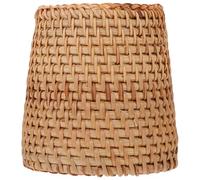 ifundom Hand Woven Pen Container Rattan Woven Basket Desktop Sundries Organizer Made of Synthetic Material in Khaki Colour Convenient for Storage of Little Items and Suitable for Home