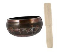 ifundom Handmade Tibetan Copper Singing Bowl Set 8cm Diameter with Mallet 2pcs Meditation Yoga Chanting Bowl Kit for Mindfulness and Sound Therapy