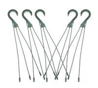 ifundom Hanging Flowerpot Hooks and Easy Installation 5pcs Green Outdoor Hanging Brackets with Good Load-Bearing Capacity for Flower Baskets and for Balconies and Living