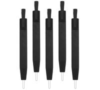 ifundom Hearing Aid Cleaning Supplies Including Nylon Brushes with U-shaped Hooks for Cleaning Hearing Amplifiers and Earwax Removal, Pack of 5, Black