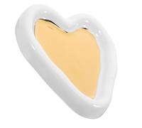 ifundom Heart Jewelry Tray Ceramic Glossy Storage Dish for Display