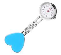 ifundom Heart-Shaped Luminous Nurse Watch Waterproof Quartz Pocket Watch Sky Blue Nurse Accessories for Healthcare Professionals