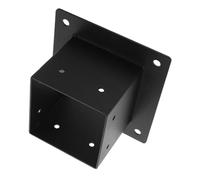 ifundom Heavy Duty Wood Post Support Bracket with Matte Black Carbon Steel Base Weather Resistant Deck Anchor for Garden Patio Pergola Porch Includes Screws for Secure Outdoor Structure