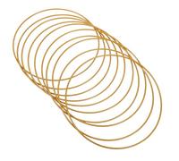 ifundom Hoops Creativity Circle Macrame Gold with 5.89" 10pcs Iron Rings Hoop Boho Smooth Surface Multipurpose Christmas Celebrations DIY Floral Frames and for and Home Decor