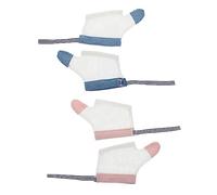 ifundom Infant Finger Sucking Corrector Gloves Stop Thumb Sucking for Boys and Girls Protective Finger Guard Soft Cotton Baby Care M Size 2 Pairs with Red and Blue Dot for Toddlers