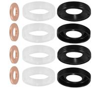 ifundom Injector Nozzle Seal Kit with O-rings and Rubber Washers, Sturdy Replacement for Fuel Injector Seal Rings, Car Accessory for Diesel Engine Fuel Injection Systems