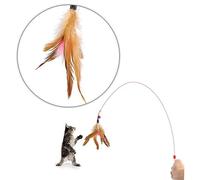 ifundom Interactive Cat Teaser with Bell Beads Wire Hunter for Cats and Kittens Random Colour Engaging Exercise for Indoor Play Stimulates Natural Hunting Instincts