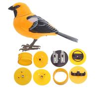 ifundom Interactive Electric Singing Bird Realistic Chirping Simulation with Light and Sound Sensors Brightly Colored Simulation Bird Ornament for Play and Decoration