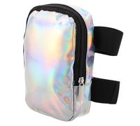 ifundom Iridescent Thigh Fanny Pack with Adjustable Straps for Outdoor Hiking Cycling and Travel Stylish Holographic Leg Bag for Hands Convenience and Practical Storage